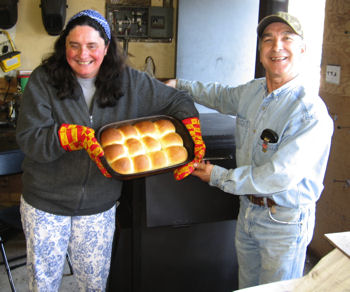 First bread baked in the new stove