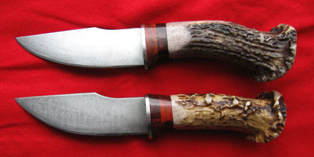 Carbon Steel 4.5 inch blades, horn handles 